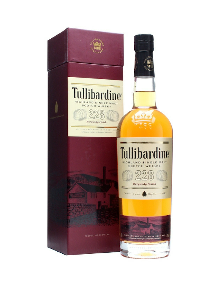 tullibardine 228 burgundy finish highland single malt scotch whisky